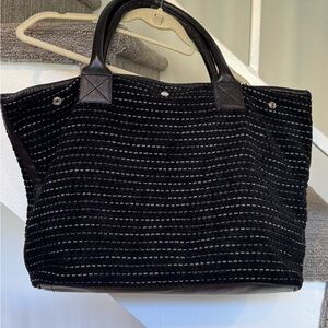 Elegant Garden Party Black Women's Tote Bag